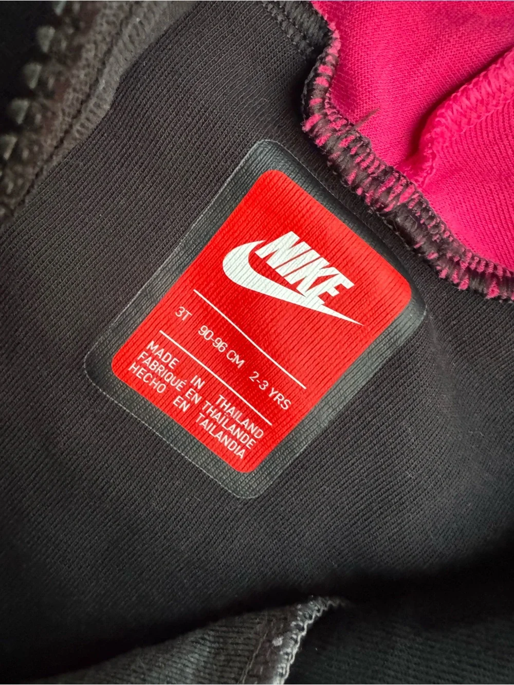 Nike Tech Fleece Hoodie Kids 3T Pink/gray Fleece Hooded Jacket Sweatshirt